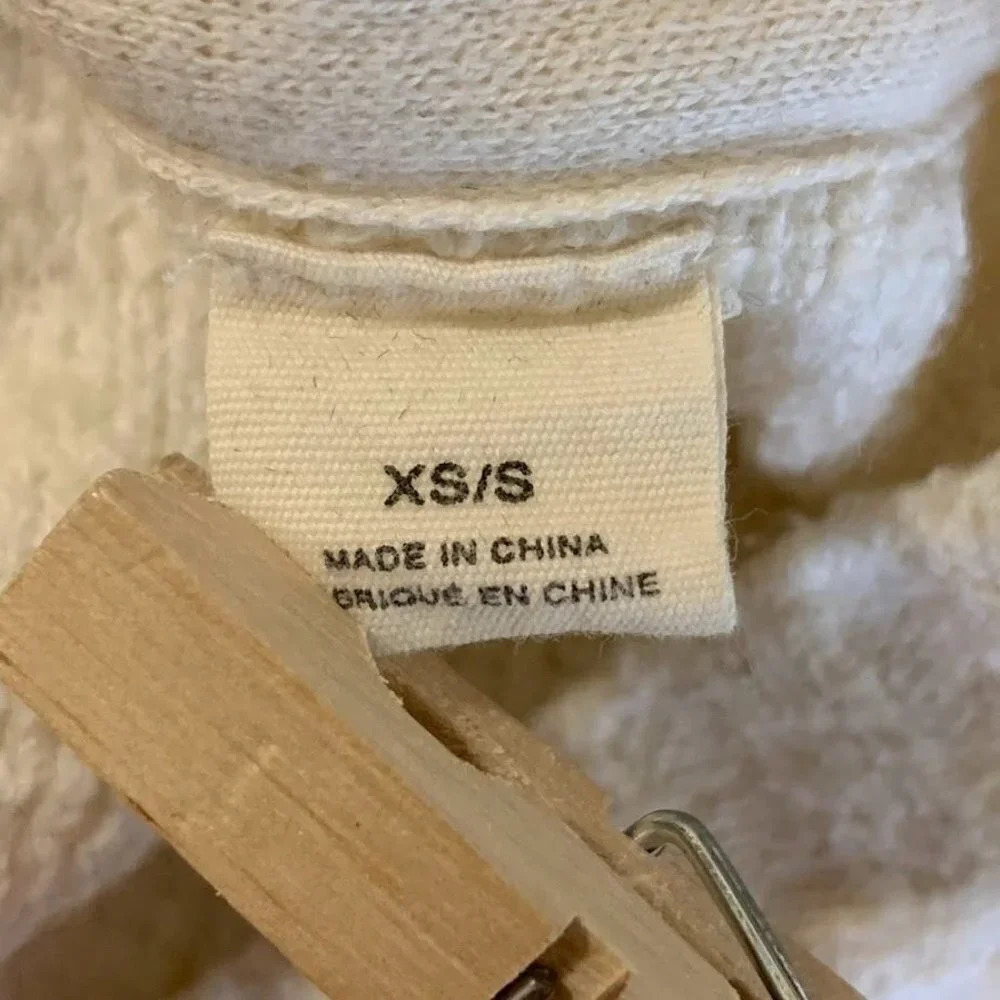 Anthropologie Sleeping On Snow Women's Off White Poncho Asymmetrical Size XS/S‎ - Picture 8 of 12